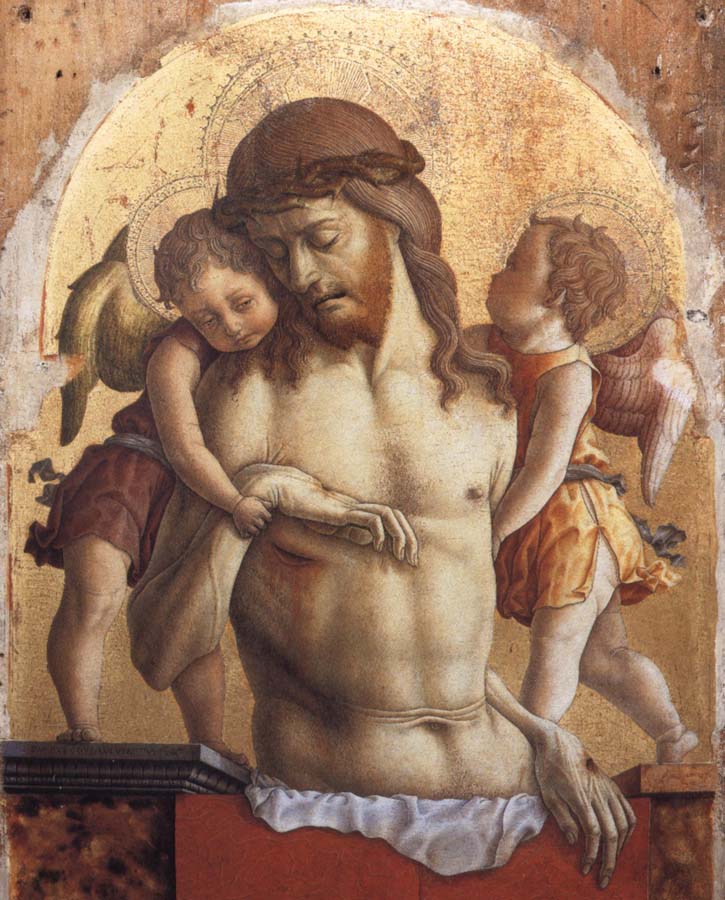 The Dead Christ Supported by two angels